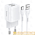 Сетевое З/У HOCO N8 2USB 2.4A с кабелем Type-C белый (1/12/120)