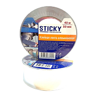 Клейкая лента STICKY 50мм*40м алюминий акрил 50мкм (1/36) 