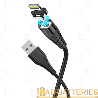 Кабель HOCO X63 USB (m)-Type-C (m) 1м 2.4A нейлон магнит черный (1/31/310)