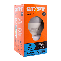 Лампа светодиодная Старт G47 E27 7W 4000К 220V шар Eco матовая (1/10/100)