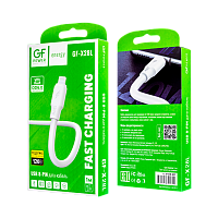 Кабель GFPower X28L USB (m)-Lightning (m) 1м 120W ПВХ белый (1/120/480)