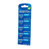 Батарейка Robiton STANDARD G11/LR721/LR58/362A/162 BL5 Alkaline 1.5V 0%Hg