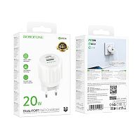 Сетевое З/У HOCO N51 1USB+2Type-C 65W с кабелем Type-C белый 