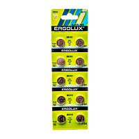 Батарейка Ergolux G10/LR1130/LR54/389A/189 BL10 Alkaline 1.5V (10/100/2000)