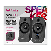 Колонки 2.0 Defender SPK-190 8W Jack 3.5мм черный (1/24)