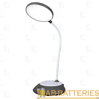 Светильник настольный Ultraflash UF-744 6W на основании сенс. 3 ур.ярк.+3цв. серый (1/60)