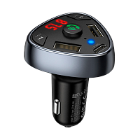 FM-трансмиттер HOCO E51 2USB microSD bluetooth 5.0 черный (1/84) 