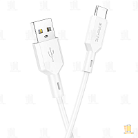 Кабель Borofone BX66 Type-C (m)-Type-C (m) 1м 3.0A 60W силикон черный (1/360)