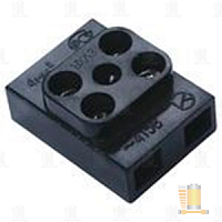 Колодка клеммная 2*2 (2,2кв.мм) карболит  1/1200