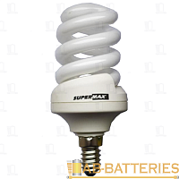 Лампа энергосберегающая Supermax SPC E14 9W 2700К 220V спираль
