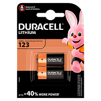 Батарейка Duracell CR123A BL2 Lithium 3V (2/20/100)