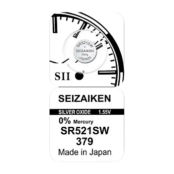 Батарейка SEIZAIKEN 379 (SR521SW)  Silver Oxide 1.55V (1/10/100/1000)