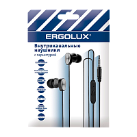 Наушники внутриканальные Ergolux ELX-WHP02P-C02 с микр. черный (1/10/500) 