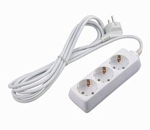 Удлинитель ЭРА U 3р.С/З 10A 5.0м белый