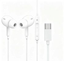 Наушники внутриканальные GoPower GPHP07 с микр. Type-C белый (1/200/800)