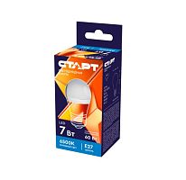 Лампа светодиодная Старт Sphere G45 E27 7W 6500К 220V шар WS матовая (1/10/100)