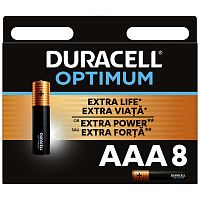 Батарейка Duracell Optimum (Power Boost) LR03 AAA BL8 Alkaline 1.5V (8/64)