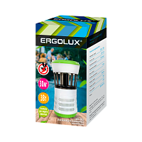 Светильник антимоскитный Ergolux MK-002 3W 220V IP20 на основании белый зеленый