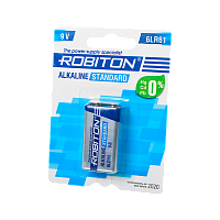 Батарейка Robiton STANDARD Крона 6LR61 BL1 Alkaline 9V (1/10/240)