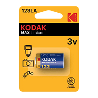 Батарейка Kodak Ultra CR123A Lithium годен до 2023 г. (1/6/12/7200)