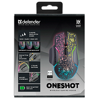 Мышь беспроводная Defender GM-067 Oneshot игровая USB черный (1/60)