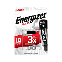 Батарейка Energizer MAX LR03 AAA BL2 Alkaline 1.5V (2/24)