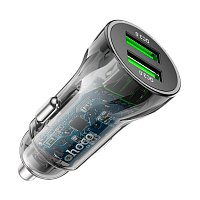 Автомобильное З/У HOCO Z47 2USB 3.0A 20W QC3.0 черный (1/13/130) 