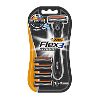 Бритва BIC "Flex 3 Hybrid" 3 лезвия 4 кассеты (1/10)
