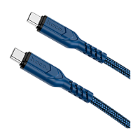 Кабель HOCO X59 Type-C (m)-Type-C (m) 1м 3.0A 60W синий