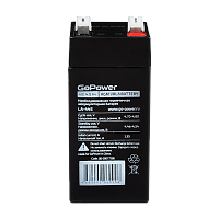 Аккумулятор свинцово-кислотный GoPower LA-445 4V 4.5Ah T1/ F1 (1/20)