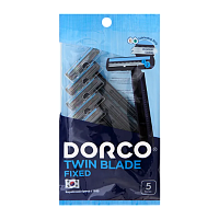 Бритва одноразовая DORCO "TWIN BLADE FIXED" 2 лезвия 5шт. (1/20)