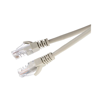 Патч-корд GoPower RJ-45 (m)-RJ-45 (m) 2м кат.5е ПВХ 26AWG CCA серый в пакете (1/125) 