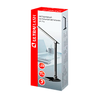 Светильник настольный Ultraflash UF-716 11W 230V 1LED на основании сенс. 3 ур.ярк. черный (1/22)