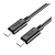 Кабель HOCO X88 Type-C (m)-Type-C (m) 1.0м 60W ПВХ черный (1/420)