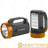 Фонарь туристический Трофи TF1 0.5W 12LED от батареек черный (1/60/480)