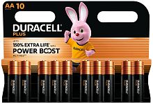 Батарейка Duracell Plus (Power Boost) LR6 AA BL10 Alkaline 1.5V (10/120)