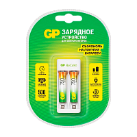 З/У для аккумуляторов GP E211/75AAAHCCS-2CR1 AA/AAA Ni-MH 2 слота +2AAA 750mAh (1/5/10)