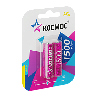 Аккумулятор бытовой Космос HR6 AA BL2 NI-MH 1500mAh (2/24/288)