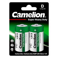 Батарейка Camelion Super R20 D BL2 Heavy Duty 1.5V (2/12/144)