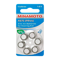 Батарейка Minamoto ZA675 BL6 Zinc Air 1.45V (6/60/600)