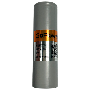Аккумулятор Li-ion GoPower INR21700-50E (EVE) PC1 15A 5000mAh (1/130)