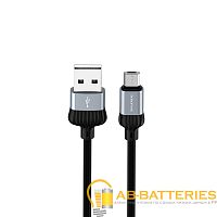 Кабель Borofone BX28 USB (m)-microUSB (m) 1м 2.4A ПВХ серый (1/360)