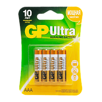 Батарейка GP Ultra LR03 AAA BL4 Alkaline 1.5V (4/40/320)