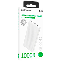 Внешний аккумулятор Borofone BJ55 10000mAh 2USB белый (1/66)