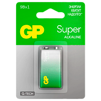 Батарейка GP Super G-Tech Крона 6LR61 BL1 Alkaline 9V (1/10/200)