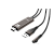 Кабель HOCO UA14 USB (m)-Lightning/HDMI (m) 2.0м 2.0A нейлон черный (1/82)