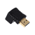 Переходник GoPower HDMI (m)-HDMI (f) угловой 4K 60Hz черный в пакете (1/500)