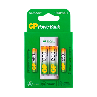 З/У для аккумуляторов GP E211130/65-2CRB4/12 AA/AAA Ni-MH 2 слота +2AA 1300mAh/2AAA 650mAh (1/12)