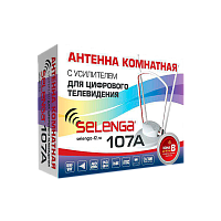 ТВ-Антенна комнатная Selenga 107A активная с питанием с усилителем DVB-T/T2 (1/20)