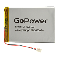 Аккумулятор Li-Pol GoPower LP4070100 PK1 3.7V 3000mAh с/з (1/10)